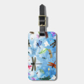 dragonfly art nola kelsey bagagelabel (Voorkant verticaal)