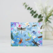 dragonfly art nola kelsey briefkaart (Staand voorkant)