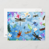 dragonfly art nola kelsey briefkaart (Voorkant / Achterkant)