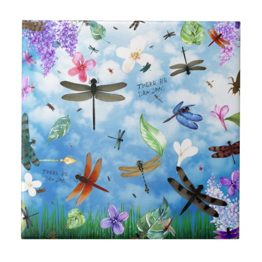 dragonfly art nola kelsey tegeltje (Voorkant)