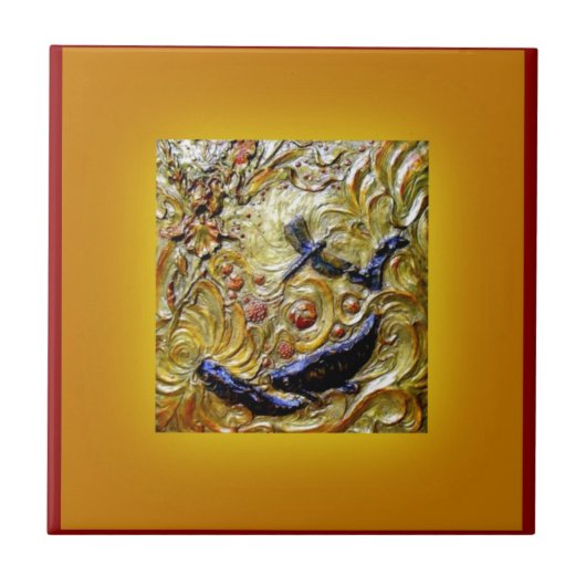 Dragonfly Art Nouveau Bronze door Sharles Tegeltje (Voorkant)