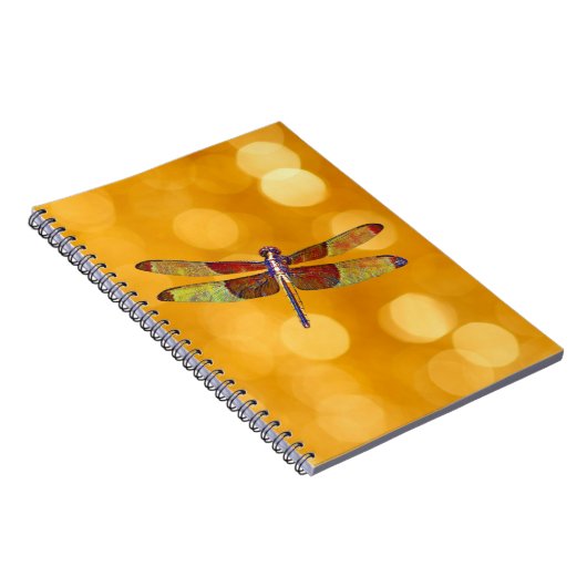 Dragonfly Art over Gold Journal-Notitieboek Notitieboek (Rechterzijde)
