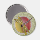 Dragonfly Art Round Magnet (Voorkant / Achterkant)