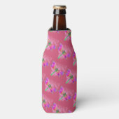 Dragonfly Art (roze) Flesjeskoeler (Fles Voorkant)