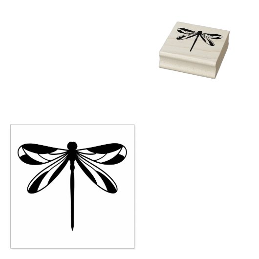 Dragonfly Art Rubber Stamp Rubberstempel (Gestempeld)