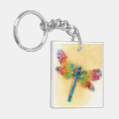Dragonfly Art Sleutelhanger (Voorkant Links)