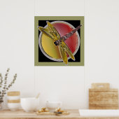 Dragonfly Art Symbols Dragonflies Poster (Keuken)