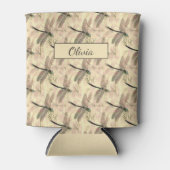 Dragonfly Artistic Gold Design Patroon Blikjeskoeler (Voorkant)