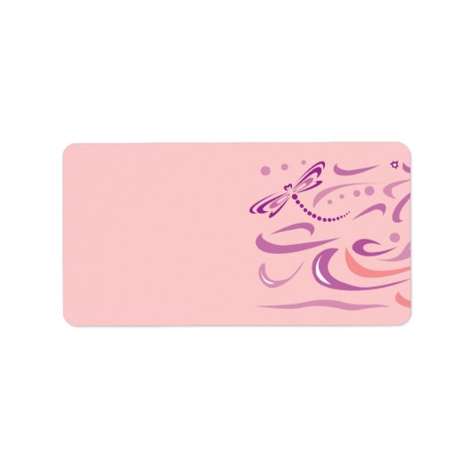 DRAGONFLY Baby Naming Address Label (Voorkant)