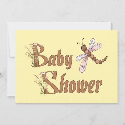 Dragonfly Baby shower Uitnodiging (Voorkant)