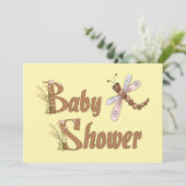 Dragonfly Baby shower Uitnodiging (Staand voorkant)