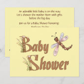 Dragonfly Baby shower Uitnodiging (Voorkant / Achterkant)