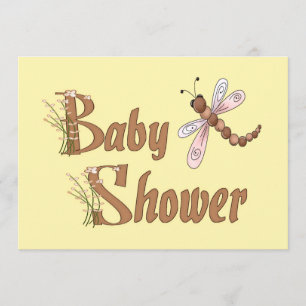 Dragonfly Baby shower Uitnodiging