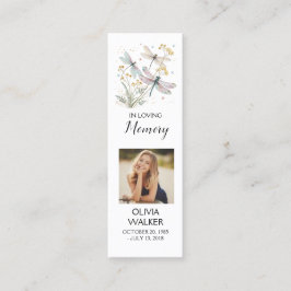 Dragonfly begrafenis Bladwijzer, begrafenis Keepsa Mini Visitekaartje