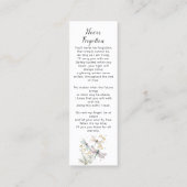 Dragonfly begrafenis Bladwijzer, begrafenis Keepsa Mini Visitekaartje (Achterkant)