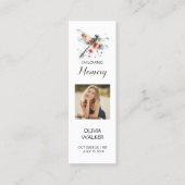 Dragonfly begrafenis Bladwijzer, begrafenis Keepsa Mini Visitekaartje (Voorkant)