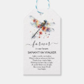 Dragonfly Begrafenis Gedenkteken Labels Cadeaulabel (Voorkant)