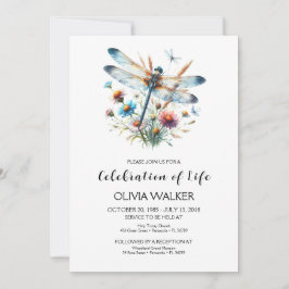 Dragonfly begrafenis vieren van het leven kaart