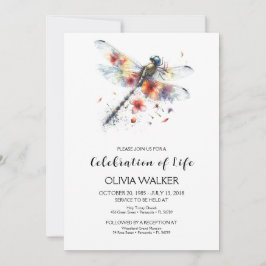 Dragonfly begrafenis vieren van het leven kaart