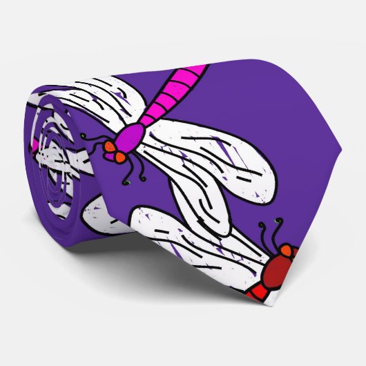 Dragonfly-behangpapier Stropdas (Opgerold)