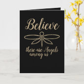 Dragonfly Believe Kaart (Gele Bloem)