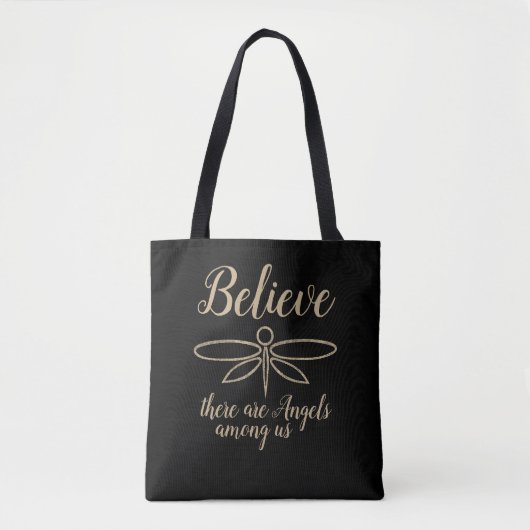Dragonfly Believe Tote Bag (Voorkant)