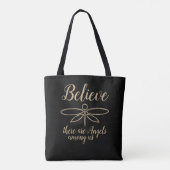 Dragonfly Believe Tote Bag (Achterkant)