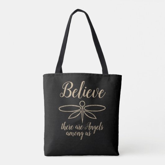 Dragonfly Believe Tote Bag (Achterkant)