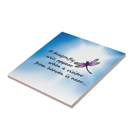 Dragonfly, bezoeker uit de hemel tegeltje (Zijkant)