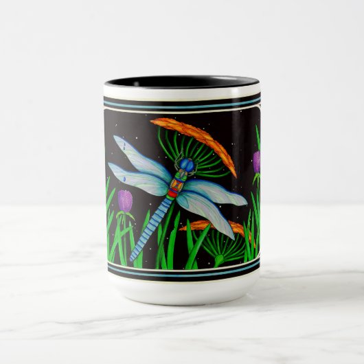 Dragonfly bij rust mok (Midden)