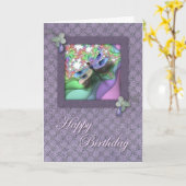 Dragonfly Birthday Kaart (Gele Bloem)