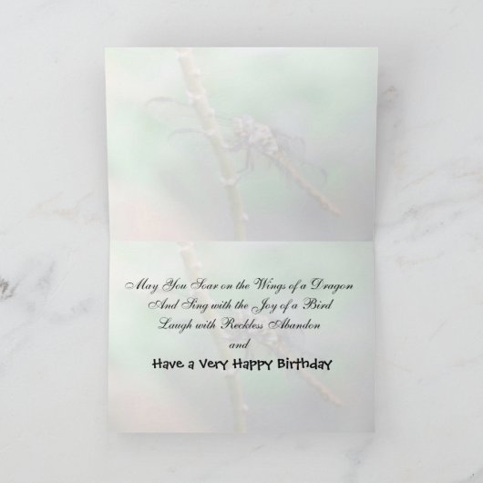 Dragonfly Birthday Kaart (7178) (Binnen)