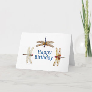 Dragonfly Birthday-kaart. Kaart