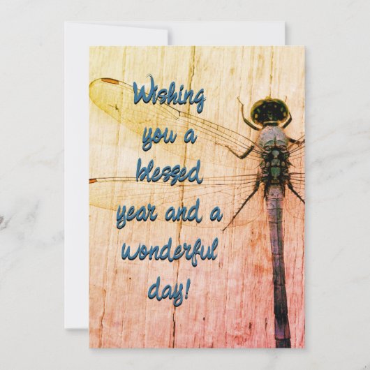 Dragonfly Birthday Kaart! Kaart (Voorkant)