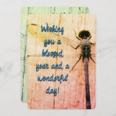 Dragonfly Birthday Kaart! Kaart (Voorkant / Achterkant)