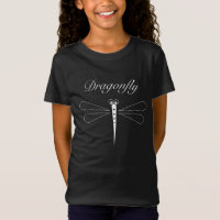 Dragonfly - Black Girls' Bella Jersey T-Shirt