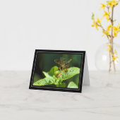 Dragonfly Blank Note Kaart (Gele Bloem)