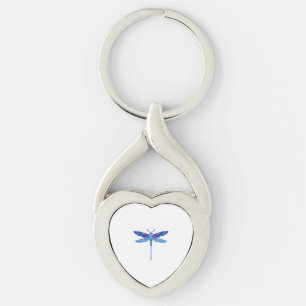 Dragonfly Blauw tekening schattig cadeau Sleutelhanger