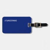 Dragonfly blauwe kleurnaam bagagelabel (Voorkant horizontaal)