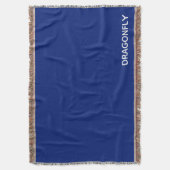 Dragonfly blauwe kleurnaam deken (Voorkant Verticaal)