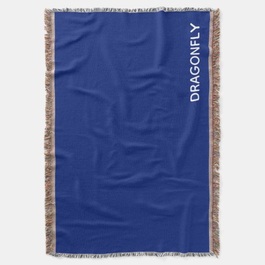 Dragonfly blauwe kleurnaam deken (Voorkant Verticaal)