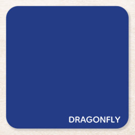 Dragonfly blauwe kleurnaam kartonnen onderzetters