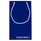 Dragonfly blauwe kleurnaam klein cadeauzakje (Achterkant)