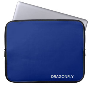 Dragonfly blauwe kleurnaam laptop sleeve