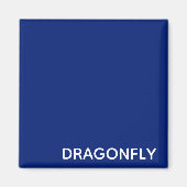 Dragonfly blauwe kleurnaam magneet (Voorkant)