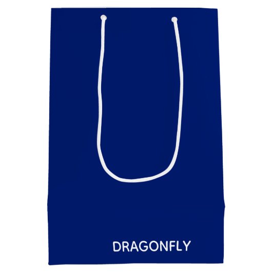 Dragonfly blauwe kleurnaam medium cadeauzakje (Achterkant)