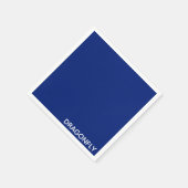 Dragonfly blauwe kleurnaam servet (Hoek)