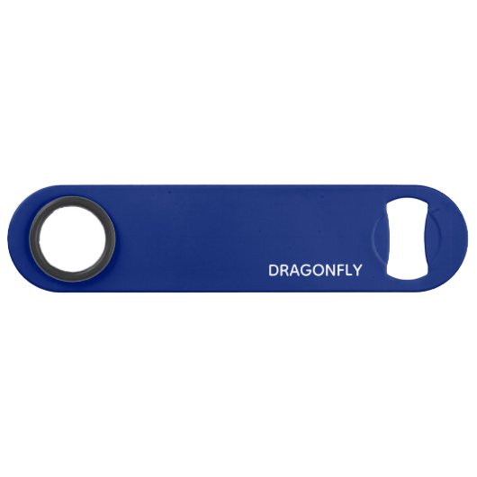 Dragonfly blauwe kleurnaam speed flessenopener (Voorkant (Horizontaal))