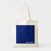 Dragonfly blauwe kleurnaam tote bag (Voorkant)