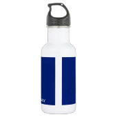 Dragonfly blauwe kleurnaam waterfles  (Achterkant)